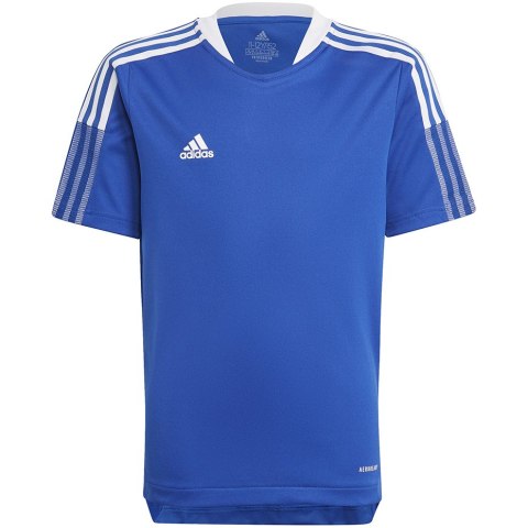 Koszulka dla dzieci adidas Tiro 21 Training Jersey niebieska GM7577 Adidas teamwear Koszulka dla dzieci adidas Tiro 21 Training Jersey niebieska GM7577 Adidas teamwear