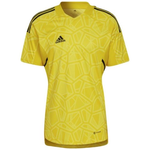 Koszulka męska adidas Condivo 22 Goalkeeper Jersey Short Sleeve żółta HF0138 Adidas teamwear Koszulka męska adidas Condivo 22 Goalkeeper Jersey Short Sleeve żółta HF0138 Adidas teamwear