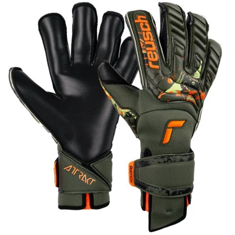 Rękawice bramkarskie Reusch Attrakt Duo Evolution AdaptiveFlex zielono-czarne 5370055 5555 Reusch Rękawice bramkarskie Reusch Attrakt Duo Evolution AdaptiveFlex zielono-czarne 5370055 5555 Reusch