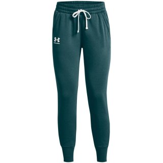 Spodnie damskie Under Armour Rival Fleece Joggers zielone 1356416 716 Under Armour