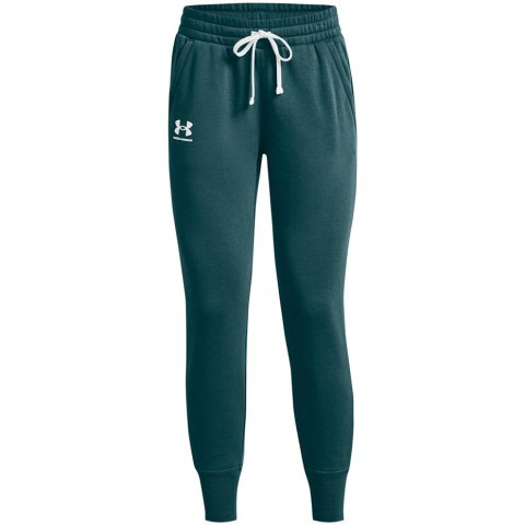Spodnie damskie Under Armour Rival Fleece Joggers zielone 1356416 716 Under Armour