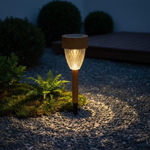 LAMPA SOLARNA IMITACJA DREWNA 7x39CM