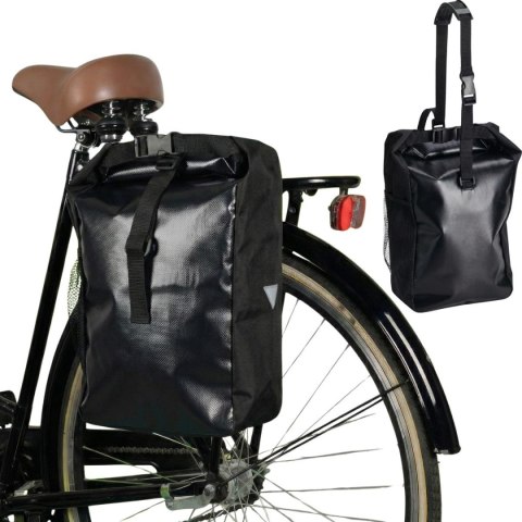SAKWA TORBA ROWEROWA WODOSZCZELNA TYLNA NA BAGAŻNIK CZARNA 13,5L XQMAX PRO