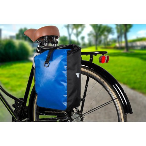 SAKWA TORBA ROWEROWA WODOSZCZELNA TYLNIA NA BAGAŻNIK NIEBIESKA 15L DUNLOP