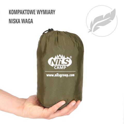 NC3116 ZIELONY HAMAK Z MOSKITIERĄ NILS CAMP NILS
