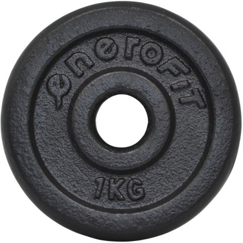 OBCIĄŻENIE ŻELIWNE CZARNE 1 KG ENERO FIT fi26,5 1 SZT
