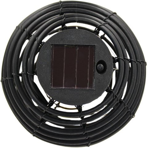 LAMPA SOLARNA KULA RATTAN CZARNA PROGARDEN