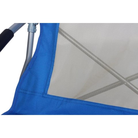 FOTEL TURYSTYCZNO PLAŻOWY Z PODŁOKIETNIKAMI 55x58x64CM SKŁADANY NIEBIESKI