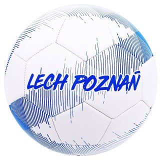 Piłka Herb Lech Poznań Bialo-Niebieska 5 biały KKS Lech