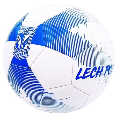 Piłka Herb Lech Poznań Bialo-Niebieska 5 biały KKS Lech