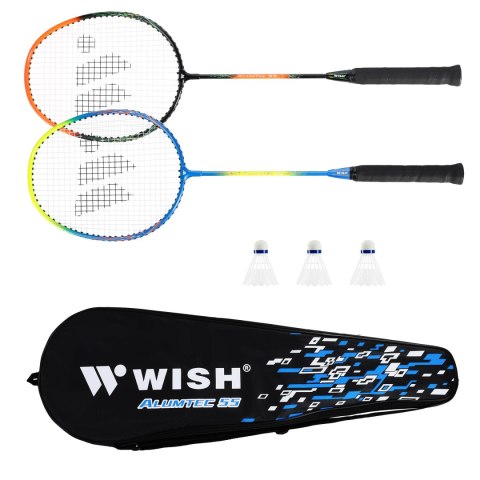ALUMTEC 55K ZESTAW RAKIET DO BADMINTONA + LOTKI 3 SZT WISH WISH