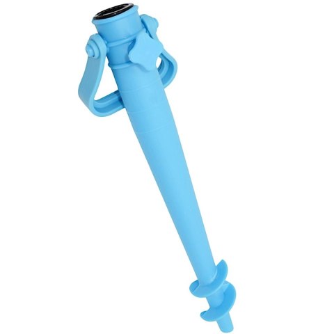 BAZA MOCOWANIE DO PARASOLA PLASTIKOWA WKRĘCANA 39CM NIEBIESKA