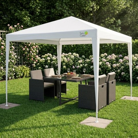 PAWILON NAMIOT OGRODOWY PE 3x3x2.45M BIAŁY SASKA GARDEN