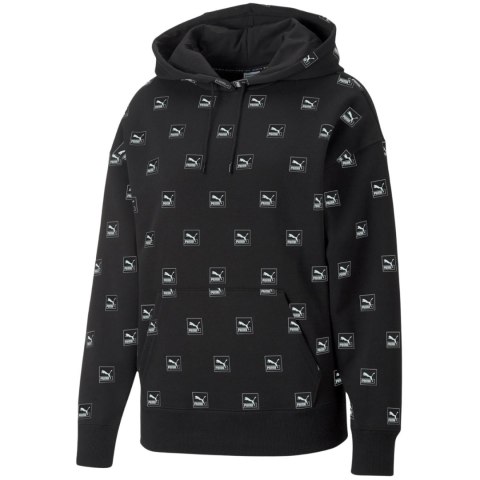Bluza damska Puma Brand Love AOP Hoodie FL czarna 535706 01 Puma Bluza damska Puma Brand Love AOP Hoodie FL czarna 535706 01 Puma