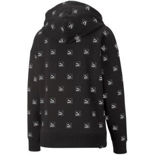 Bluza damska Puma Brand Love AOP Hoodie FL czarna 535706 01 Puma