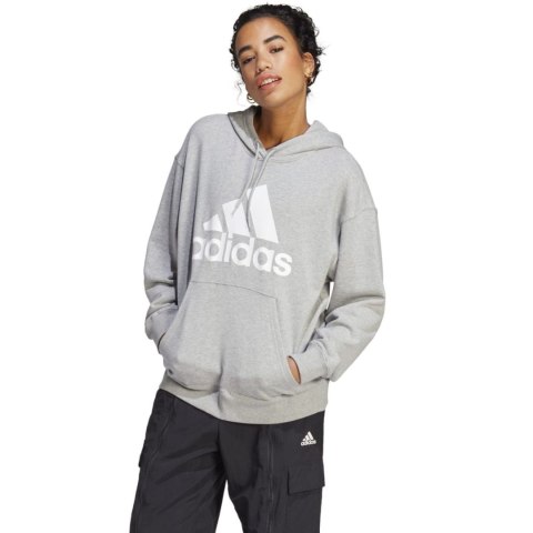 Bluza damska adidas Essentials Big Logo Oversized French Terry Hoodie szara IC9865 Adidas Bluza damska adidas Essentials Big Logo Oversized French Terry Hoodie szara IC9865 Adidas