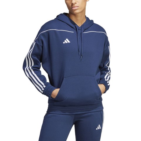 Bluza damska adidas Tiro 23 League Sweat Hoodie granatowo-biała HS3602 Adidas Bluza damska adidas Tiro 23 League Sweat Hoodie granatowo-biała HS3602 Adidas