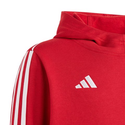 Bluza dla dzieci adidas Tiro 23 League Sweat Hoodie czerwono-biała HS3607 Adidas Bluza dla dzieci adidas Tiro 23 League Sweat Hoodie czerwono-biała HS3607 Adidas