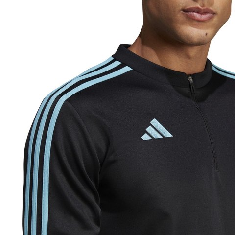 Bluza męska adidas Tiro 23 Club Training Top czarno-błękitna IC1580 Adidas Bluza męska adidas Tiro 23 Club Training Top czarno-błękitna IC1580 Adidas