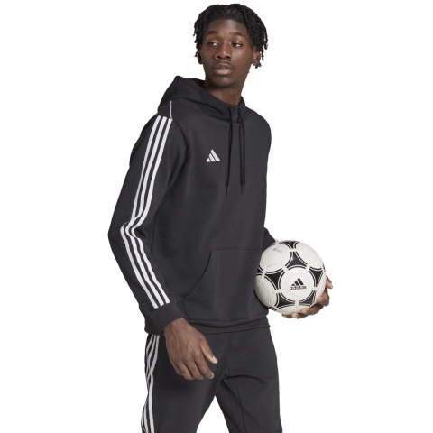Bluza męska adidas Tiro 23 League Sweat Hoodie czarno-biała HS3598 Adidas Bluza męska adidas Tiro 23 League Sweat Hoodie czarno-biała HS3598 Adidas
