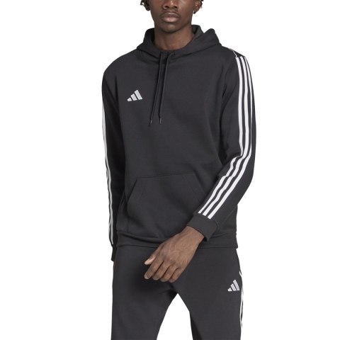 Bluza męska adidas Tiro 23 League Sweat Hoodie czarno-biała HS3598 Adidas Bluza męska adidas Tiro 23 League Sweat Hoodie czarno-biała HS3598 Adidas