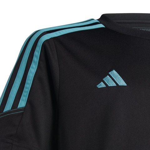 Koszulka dla dzieci adidas Tiro 23 Club Training Jersey czarno-niebieska IC1592 Adidas Koszulka dla dzieci adidas Tiro 23 Club Training Jersey czarno-niebieska IC1592 Adidas