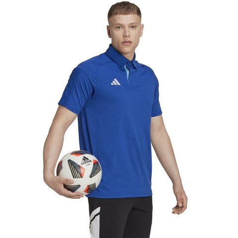 Koszulka męska adidas Tiro 23 Competition Polo niebieska HU1342 Adidas teamwear