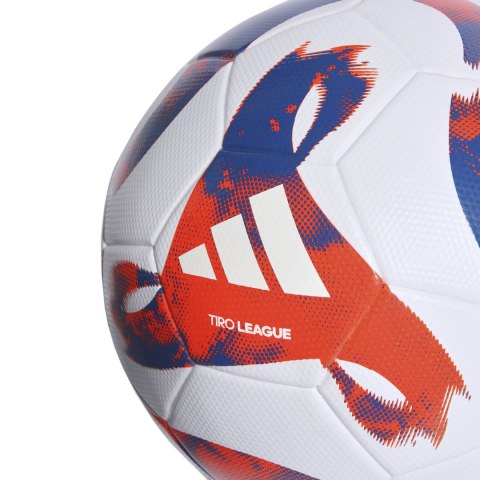Piłka nożna adidas Tiro League TSBE biało-niebiesko-czerwona HT2422 Adidas teamwear Piłka nożna adidas Tiro League TSBE biało-niebiesko-czerwona HT2422 Adidas teamwear