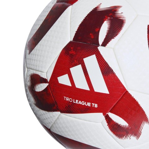 Piłka nożna adidas Tiro League Thermally Bonded biało-czerwona HZ1294 Adidas teamwear Piłka nożna adidas Tiro League Thermally Bonded biało-czerwona HZ1294 Adidas teamwear