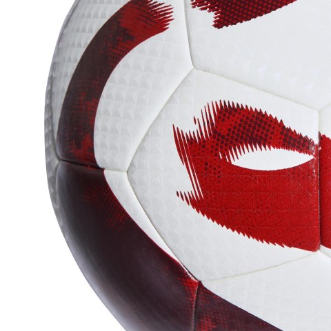 Piłka nożna adidas Tiro League Thermally Bonded biało-czerwona HZ1294 Adidas teamwear Piłka nożna adidas Tiro League Thermally Bonded biało-czerwona HZ1294 Adidas teamwear