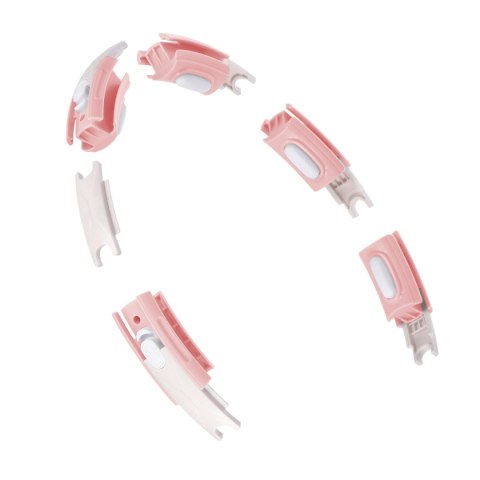 ZESTAW HULA HOP MAGNETYCZNY PINK HHM15 Z LICZNIKIEM HMS + PAS BR163 BLACK PLUS SIZE HMS
