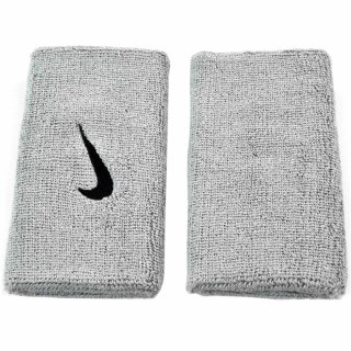 Frotka na rękę szeroka Nike Swoosh Doublewide szara 2szt NN05078 Nike
