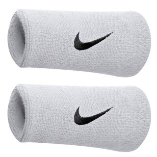 Frotki na nadgarstek Nike szerokie Swoosh Doublewide białe 2szt NNN05101OS/NNN05116OS Nike