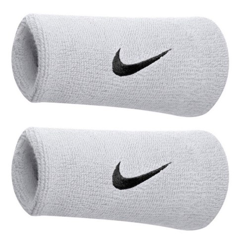 Frotki na nadgarstek Nike szerokie Swoosh Doublewide białe 2szt NNN05101OS/NNN05116OS Nike
