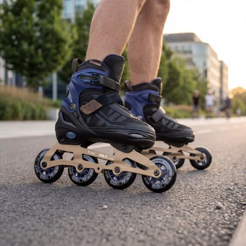 NA684 ŁYŻWOROLKI VELTO GRANATOWE ROZM. L(39-42) NILS EXTREME NILS EXTREME