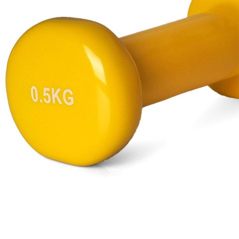 Hantel winylowy Profit 0,5 kg żółty DK 4102 PROfit