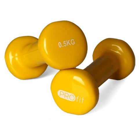 Hantle winylowe Profit żółte 2x0,5 kg DK 4102 PROfit