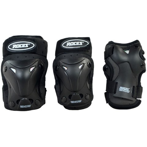 Ochraniacze na łyżworolki Roces Ventilated JR czarne 3pack 301352 01 S Roces