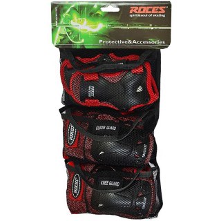 Ochraniacze na łyżworolki Roces Ventilated JR czerwono czarne 3-Pack 301352 02 M Roces