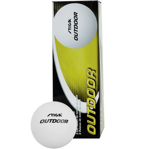 Piłeczki do ping ponga Stiga Outdoor biała 3szt STIGA