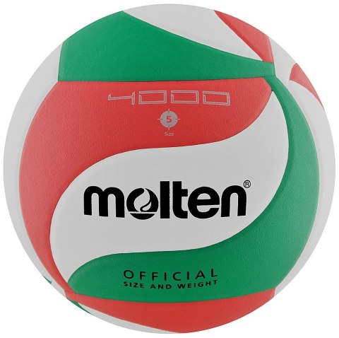 Piłka siatkowa Molten V5M4000-X/DE biało-czerwono-zielona 5 Molten