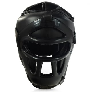 Kask bokserski z kratą Profight 703 PU czarny senior PROfight