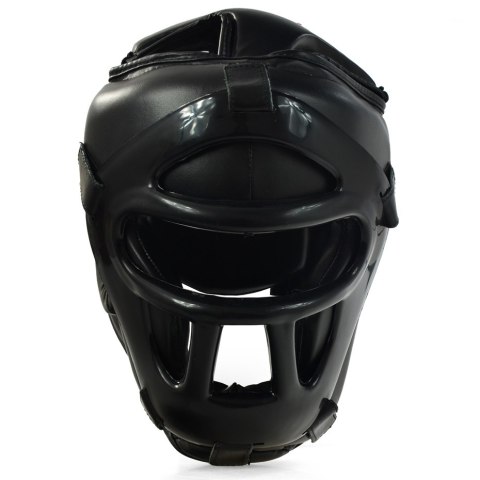 Kask bokserski z kratą Profight 703 PU czarny senior PROfight