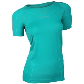 Koszulka damska Brubeck Athletic lazurowa zieleń SS11080 M Brubeck