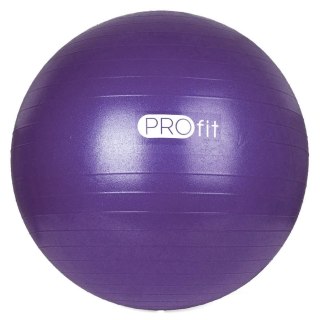 Piłka gimnastyczna Profit 65 cm fioletowa z pompką DK 2102 PROfit
