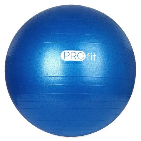 Piłka Gimnastyczna Profit 65 cm niebieska z pompką DK 2102 PROfit