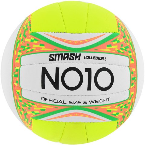 Piłka siatkowa NO10 Smash Green biało-zielona 56063 B 5 NO10