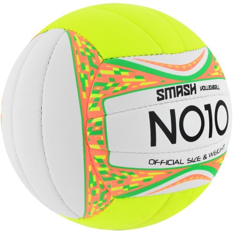 Piłka siatkowa NO10 Smash Green biało-zielona 56063 B 5 NO10