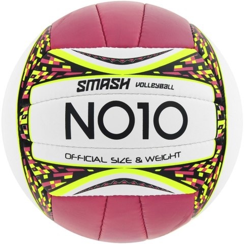 Piłka siatkowa NO10 Smash Purple biało-różowa 56063 A 5 NO10