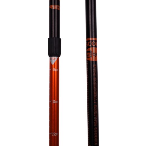 Kijki Nordic Walking Pacer Bjorn pomarańczowy 2-częściowy BJORN